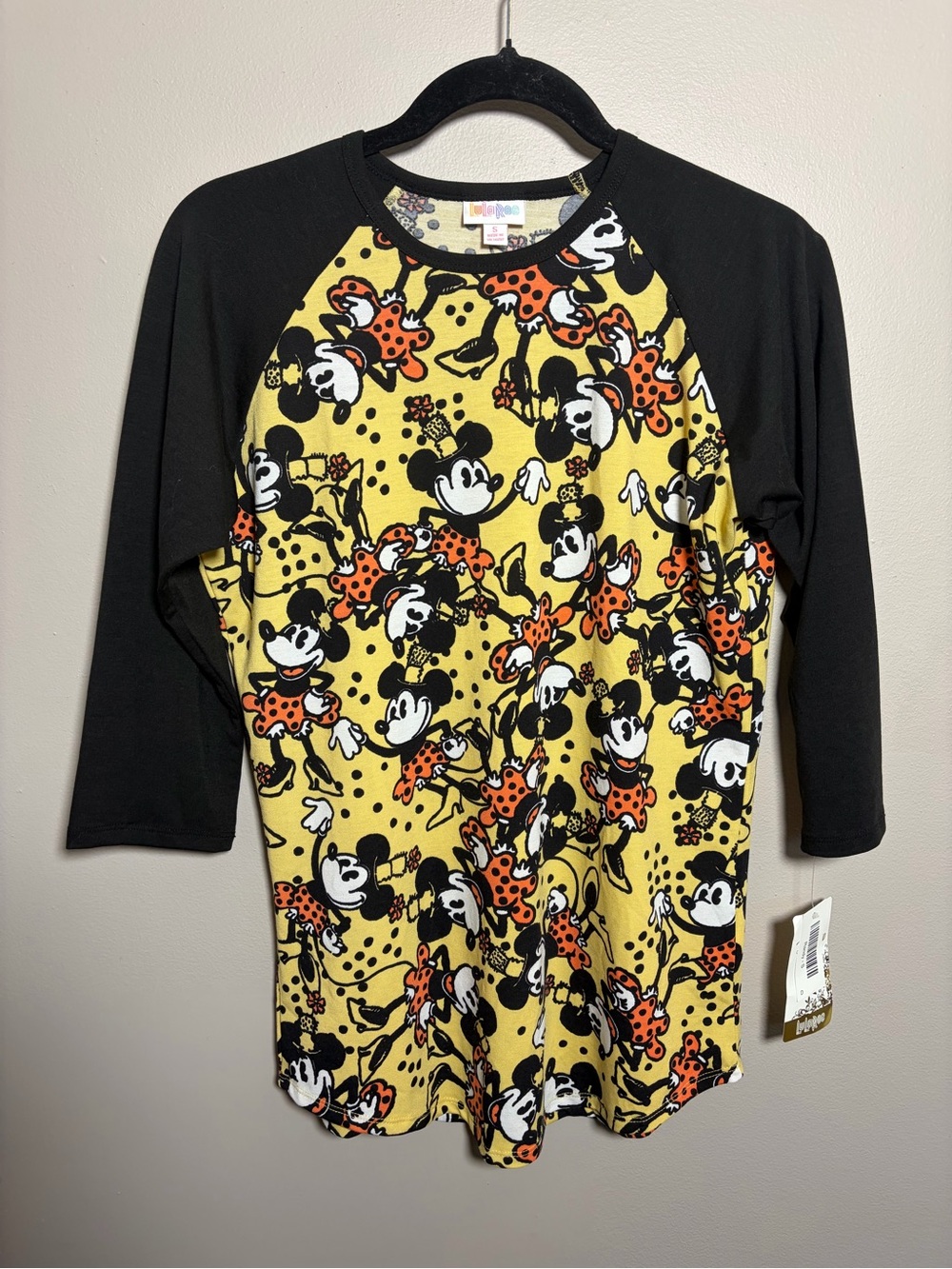 LuLaRoe Disney Collection Randy Minnie Mouse 3/4 Sleeves NWT
